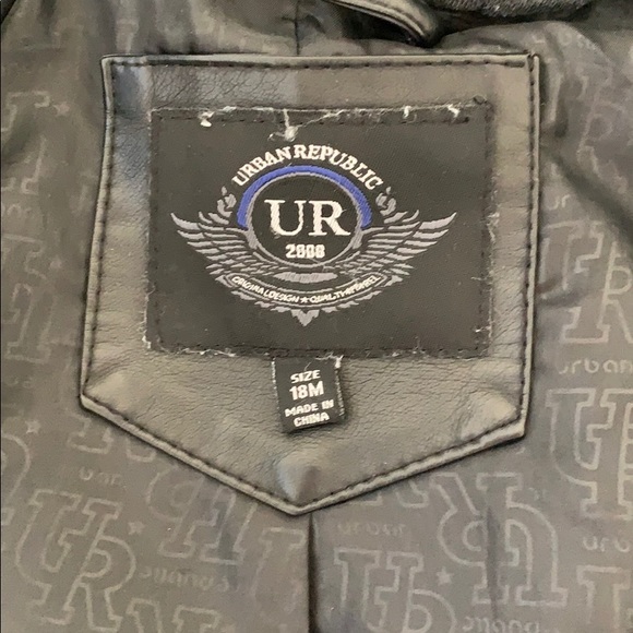 Urban Republic “leather” jacket with hood - Picture 3 of 4
